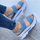 Fashion Wedge Female Platform Buckle Strap Street Summer Shoes Punk Beach Wedges Women Sandals Chunky Sandalias De