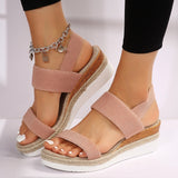 Women's wedge heeled fashion sandals, summer fish mouth loose set foot platform