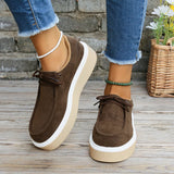 Women's Shoes 2023 Autumn New Short Boots Muffin Thick Soles High-Soled Bare Boots Leisure Retro Deep-Mouth Lace-Up Single