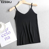 summer Women o-neck Knitted tank top baisc camis casual Sleeveless vest Female slim tanks short