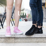 2019 Couple Skateboarding Shoes Men Sneakers Leather Casual Breathable Lace Up Walking Shoes Knitted Mesh Flats