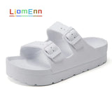Summer Slippers Platform Shoes EVA Home House Slippers 2021 Pink White Black Casual Beach Sandals Slides Female flip
