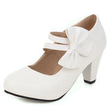 Breakj Single Shoe Plus Size Female Shoe 40-48 Plus Size 33 Thick Heel Mary Jane Shoe