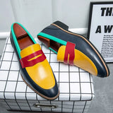 Leather Shoes Men Loafers Casual Wedding Party Non-slip Shoes Men Moccasins Comfy Slip on