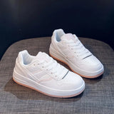 White Shoes Children 2024 Autumn New Campus Style Shoes Flat Soles Shoes Leisure Sports Shoes Lightweight Student