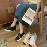 Breakj Breathable Casual Female Sandals Summer New Inner Heighten Student Shoes Korean Version Of A Foot Pedal Lazy Platform Women's