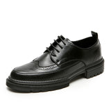 Breakj Size Business Casual Leather Shoes Belt British Breathable Leather Shoes Male Trend Rock Carved Leather Shoes Male