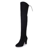 And Winter New Size Over-The-Knee Boots High-Heel Round Head Frosted Long Boots Side Zipper Women's Shoes Spot Size 43