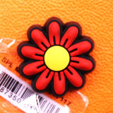 1pcs Cute Pumpkin Mushroom PVC Shoe Charms Daisy Accessories Ladybug Flowers Decorations fit Bracelet Kids