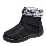 New Down Waterproof Winter Boots Women Anti Slip Thick Warm Plush Snow Boots Woman Leisure Rabbit Fur Cotton Padded