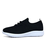 Sneakers Light Breathable 2021 Lace Up Flat Shoes Ladies Mesh Vulcanized Shoes Casual Comfort Female Footwear Plus
