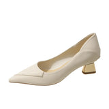 Breakj French Low-Heeled Single-Shoe Female Famous Yuan 2025 Spring And Autumn New Nude Light Temperament Professional High-Heeled