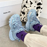 Brand Design Women Sneakers Cute Pink Chunky Shoes Ladies Breathable Mesh Trainers Women's Light White Sport