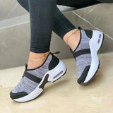 Mujer Women's Shoes 2021 Fashion Mesh Casual Sport Shoes Platform Wedge Sneakers Plus Size Flats Zapatillas