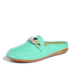 Luxury Slides Women Mules Summer Sandals flat Leather slippers Multicolor designer brand shoes