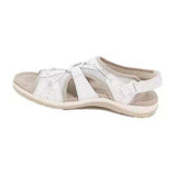Breakj Women's Sandals 2023 Summer New Round Head Breathable Leisure Large-Size Flat-Bottomed Beach Women's Flat Bottom