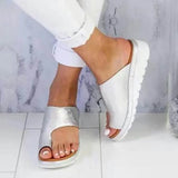 Breakj Leather Toe Toe Slippers Female Large Size