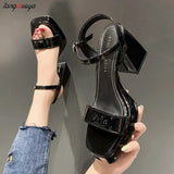 platform heels sandals Women Pumps Women Shoes Spring Summer All Match Square High Heel Wedding Shoes Ladies Sandals