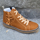 2021 Women Boots Plus Cotton Leather Boot Booties Women's Non Slip Snow Boots Lace Up Hemp Rope Martin Boot Botas