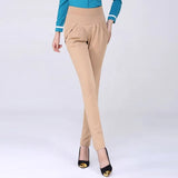 Autumn Women Casual Loose High Waist Harem Pants Ladies Office Pants Plus Size Trousers S~4XL 5XL 6XL Blue Red Khaki