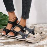 Woman 2024 Trend Summer Retro Roman Sandals Women Pu Casual Wedge Sandals Slippers Women Platform