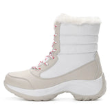 Women Boots Warm Fur Snow Boots For Winter Shoes Women Platform Boots Ankle Waterproof Winter Shoes Woman Heels Botas De