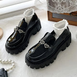 white Loafers women platforms shoes lolita Mary Jane shoes Girls Japanese School Jk Uniform Accessories Lolita