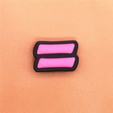 PVC Two Digital Fonts Shoe Charms Shoes Accessories Croc Shoe Buckle Decorations Shoe Ormaments fit JIBZ Party Kid's