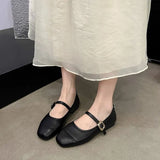 2024 New Korean Flat-Soled Flat-Soled Soft-Soled Pea Shoes Fashion Single Shoes Silver Mary Jane