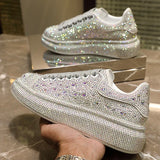 Women's Sneakers With Sparkles shoes Woman Shoes Luxury Platform Woman-shoes Womens Trainers Rhinestone Fashion Heels