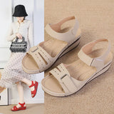 Breakj 2025 Large-Size Casual Fish-Mouthed Sandals Hot Roman Breeze Sandals Women Wear Magic