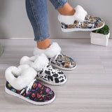 Autumn And Winter New Cloth Cotton Shoes Leisure Snow Shoes Low-Top Velveteen Women's Cotton Shoes Large-Size