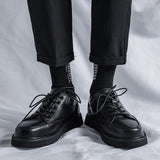 Breakj Men's Shoes 2023 Summer New Korean Men's Casual Board Shoes British Leather Shoes Men's Low Top