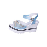 Female Summer 2023 New Solid Color Female Sandals Wedge Wedge Waterphone Fashion Women's