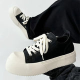 Breakj New Versatile Increased Big Head Commuting Derby Leather Shoes Thick Platform Increased Milk Fragrance Bottom Casual Board Shoes