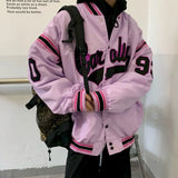 Coats Women Jacket High Street 2021 New Spring/autumn Korean Harajuku Port Style Baseball Uniform Couple Loose Bf