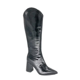 Breakj New White Boots Women High And Knight Boots Coarse And Pointed Long Boots West Boots V Mouth 8Cm High