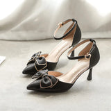 Breakj Bridesmaid Shoes Summer 2025 New Famous Temperament High Heels Fine Heel Sweet Bow Bow Head Sandals