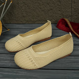 Breakj Fall New Large Size Fly Weave One Foot Pedal Single Shoe Breathable Women's Casual Knit