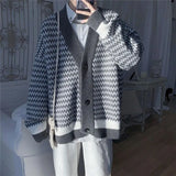 Men 2020 Autumn Korean Version Of The Trend Cardigan Hong Kong Style Loose Casual Wild Student Striped Jacket