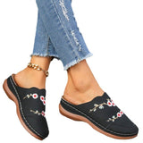 Size Small Flower Semi-Slippers Women's Womens Slippers Large Size Thick-Soled Baotou Women's
