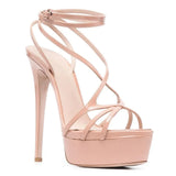 Super High Heel Nightclub Dancing Shoes Large Size Waterproof Platform Banquet Shoes Summer