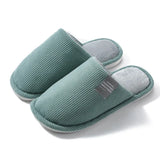 and Women's Cotton Slippers, Home Autumn and Winter, Indoor Warmth, Non-slip Thick-soled Wool Slippers,