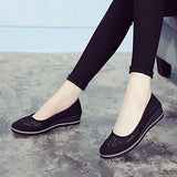 Flat Shoes Low Heels White Women Shoes For Nurse Working Cute Wedge Casual Breathable Footwear Femme Sandalias