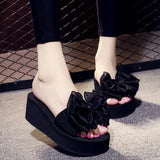 Bow Summer Sandals Slipper Indoor Outdoor Beach Shoes summer women's shoes flip flops on the
