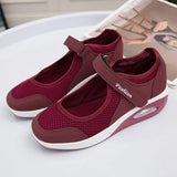 Cushion Platform Sneakers Women Breathable Mesh Spring Summer Casual Shoes Woman Plus Size 44 Ankle Strap Flats Zapato