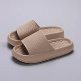 New Thick Platform Slippers for Women Summer Eva Soft Sole Non Slip Home Slides Woman Solid Thick Bottom Beach Flip