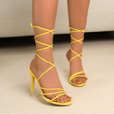 Breakj Thin-Heeled Winding With Sandals Summer New Women's Shoes Station Sexy High-Heeled
