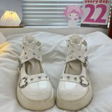 lolita shoes new trend y2k platform shoes retro goth mary janes japanese jk uniform soft girls high heels summer women's