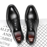 Breakj Men's Leather Shoes Business Leather Shoes Men Korean Version Young British Wedding Shoes Groom Casual Shoes